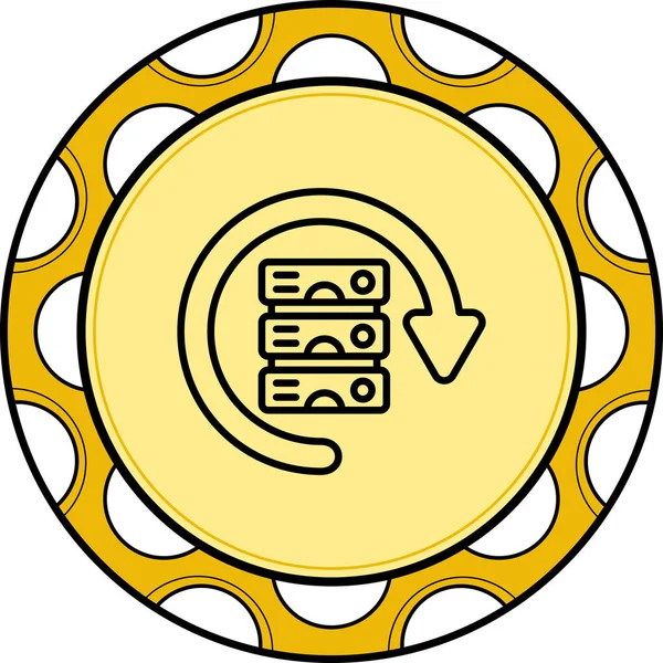 Para Geri Garanti Ağ ikonu vektör çizimi