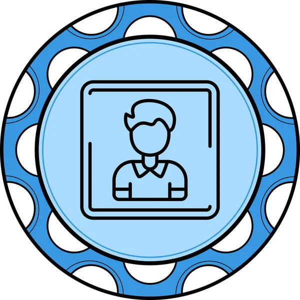 Kullanıcı simgesi. Genç bir çocuğun basit bir çizimi.