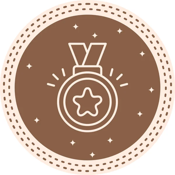 Ödül Satırı Simgesi Basit Görüntü Beyaz Arkaplanda İzole Edildi