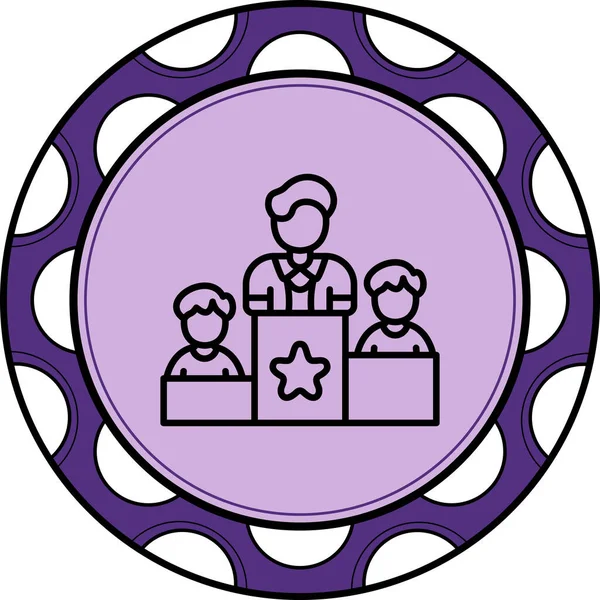 Takım Lideri Web simgesi vektör çizimi