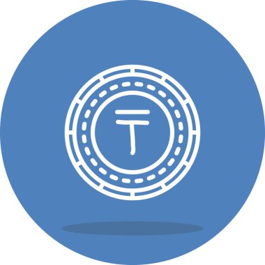 Kazakistan Sikke Stili Modern Düz Tasarım