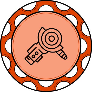 Öğütücü simgesi basit düz illüstrasyon