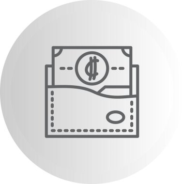 wallet icon, vector illustration simple design
