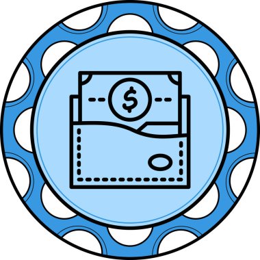 wallet icon, vector illustration simple design