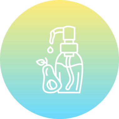 organik avokado yüzlü yağ şişesi simgesi