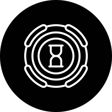 Kum saati. Web simgesi basit illüstrasyon