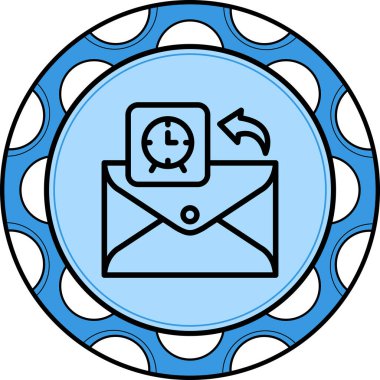 E- posta satırı simgesi, beyaz arkaplan üzerine basit illüstrasyon