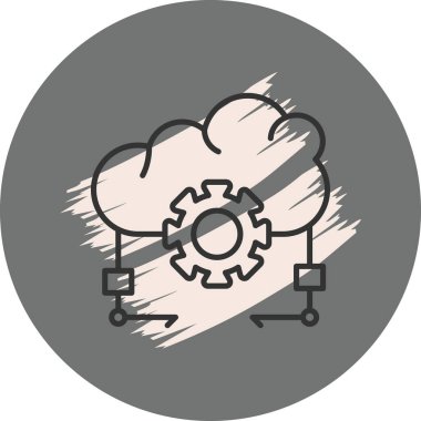 Bulut Yapılandırması Dengeli Özel Düz Vektör Düzeni