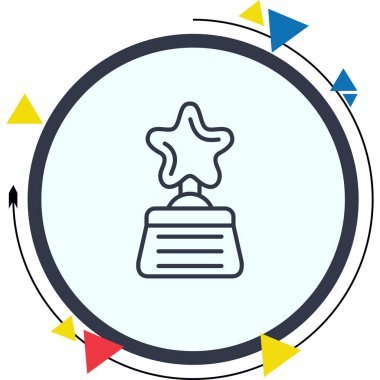 Star Trophy Zarif Çağdaş Dijital Grafik Özelliği