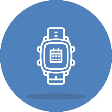 Akıllı Saat Takvimi Premium Çağdaş Düz Vektör Özelliği