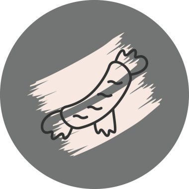 Sosis Hattı Simgesi, Beyaz Arkaplanda Basit Görüntü 