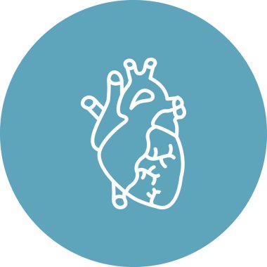 Sağ Ventrikül Yaratıcı Modern Düz Vektör Tasarımı