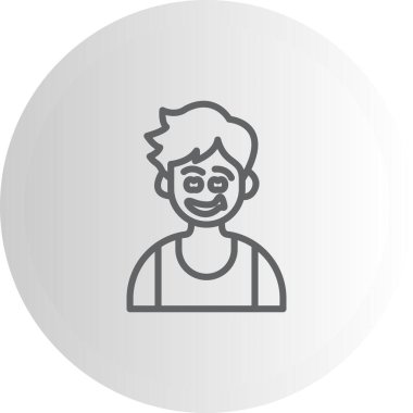 erkek avatar simgesi, vektör illüstrasyonu basit tasarım