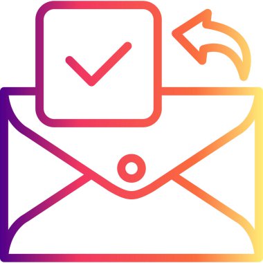 E- posta satırı simgesi, beyaz arkaplan üzerine basit illüstrasyon