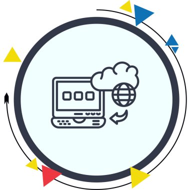 Bulut Hesaplama Platformu Eşsiz Soyut Markalaşma Grafiksel ŞekliName