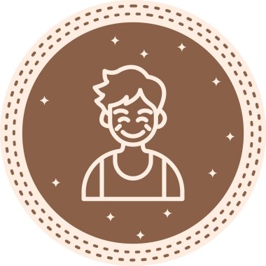 Joy simgesi basit düz çizim