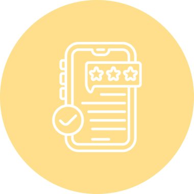 Gözden Geçirme İsteği Minimum Düz Vektör Resimlemesi