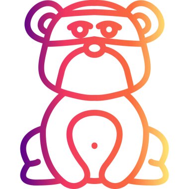 Ninja Ayı Sofistike Özel Vektör Sanatı Objesi