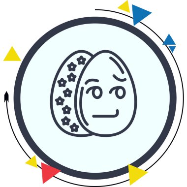 Easter Smirk Yumurta Stili Profesyonel Yaratıcı Sanat Nesnesi