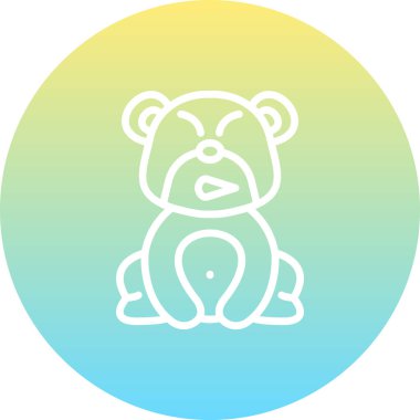 Surat asan Ayı Yüksek Kaliteli Ölçeklenebilir Vektör İllüstrasyonu