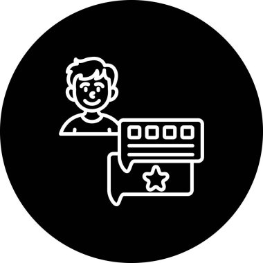 Geri besleme simgesi vektör illüstrasyonu  