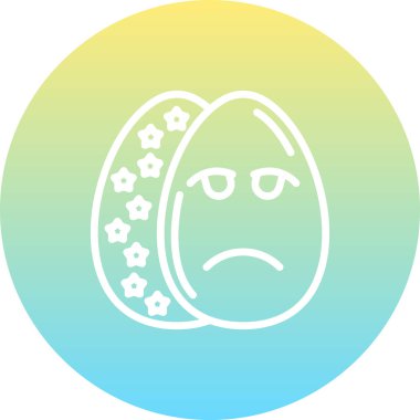 Paskalya Hüzünlü Yumurta Profesyonel Temiz Kullanıcı Arayüzü Elementi