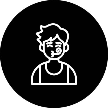 erkek avatar simgesi, vektör illüstrasyonu basit tasarım