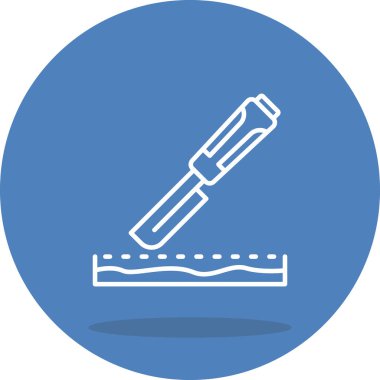 Neşter Tıbbi Hat Düz Simgesi