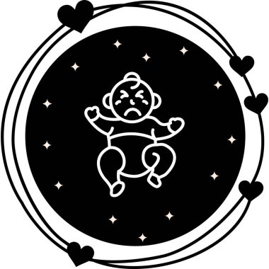 Bebek Ağlaması Simgesi, Basit İllüstrasyon