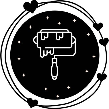 Boya Pateni Minimum Düz Vektör Resimlemesi