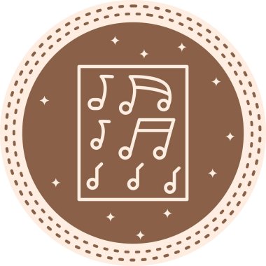 Note icon, vector illustration simple design