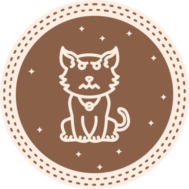 Ağlayan Kedi Stili Özel Vektör Tasarım Varlığı