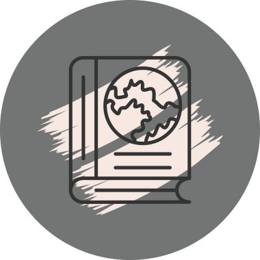 Coğrafya Kitabı Dengeli Profesyonel Markalaşma Grafik Sembolü