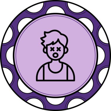 erkek avatar simgesi, vektör illüstrasyonu basit tasarım