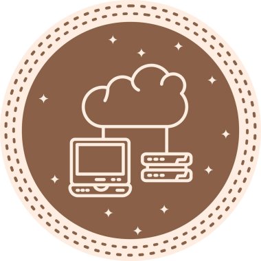 Bulut Hesaplama Servisi Modern Dengeli Markalaşma Vektörü Sembolü