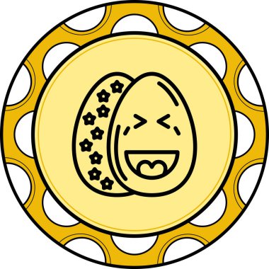 Paskalya Gülen Yumurta Belirli Profesyonel Yaratıcı Grafik Elementi