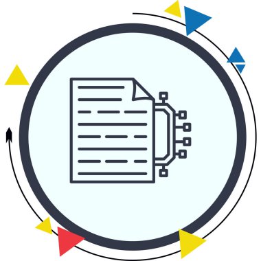 Makine Öğrenme Web simgesi vektör çizimi