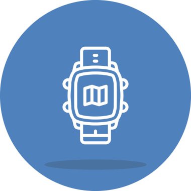 Akıllı Saat Haritası Biçimlendirilmiş Yaratıcı Tasarım Elemanı