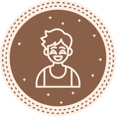 erkek avatar simgesi, vektör illüstrasyonu basit tasarım