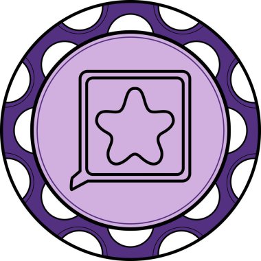 Rozet simgesi, vektör illüstrasyonu basit tasarım