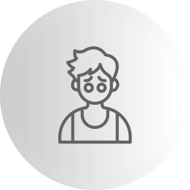 erkek avatar simgesi, vektör illüstrasyonu basit tasarım