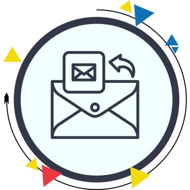 E- posta web simgesi vektör illüstrasyonu