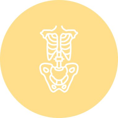 Göğüs kafesi Simgesi vektör çizimi tasarımı