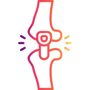 İnsan eklemini veya kemik yapısını temsil eden basit bir web simgesi