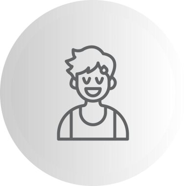 erkek avatar simgesi, vektör illüstrasyonu basit tasarım