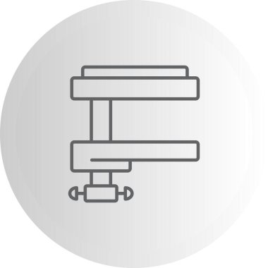Bench Vise Eşsiz Düz Dijital Tasarım Nesnesi
