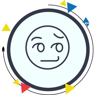 emoji simgesi, web kullanımı için basit tasarım vektör çizimi