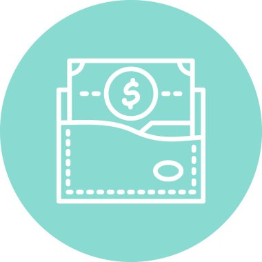 wallet icon, vector illustration simple design