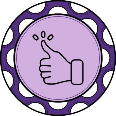 Başparmak Yukarı Modern Satır Simgesi Beyaz Arkaplanda İzole Edildi  