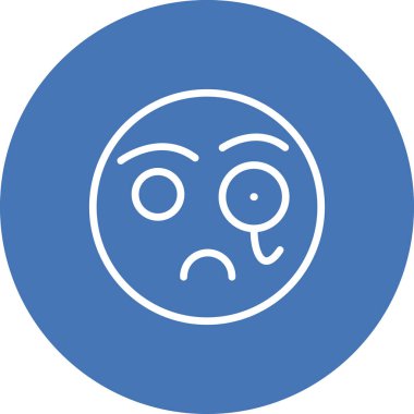 Çizgi film karalama simgesi web işareti, beyaz arkaplanda izole edilmiş emoji simgesi